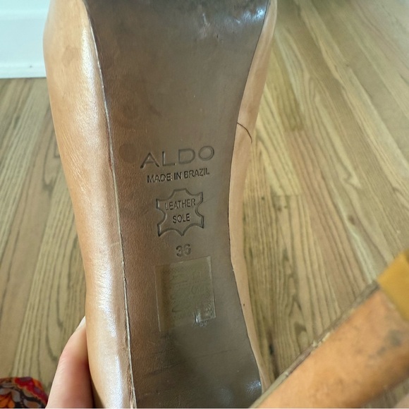 ALDO Nude Bow Back Platform Heels Size 36 (6) - Picture 6 of 7